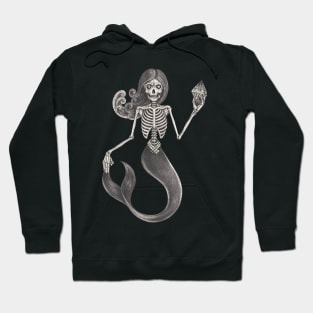 Mermaid skull fantasy surreal art. Hoodie